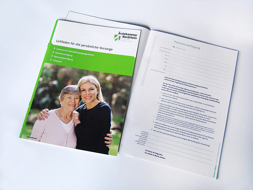 Ärztekammer Nordrhein Leitfaden Vorsorge Ärztekammer Nordrhein Patientenleitfaden für persönliche Vorsorge